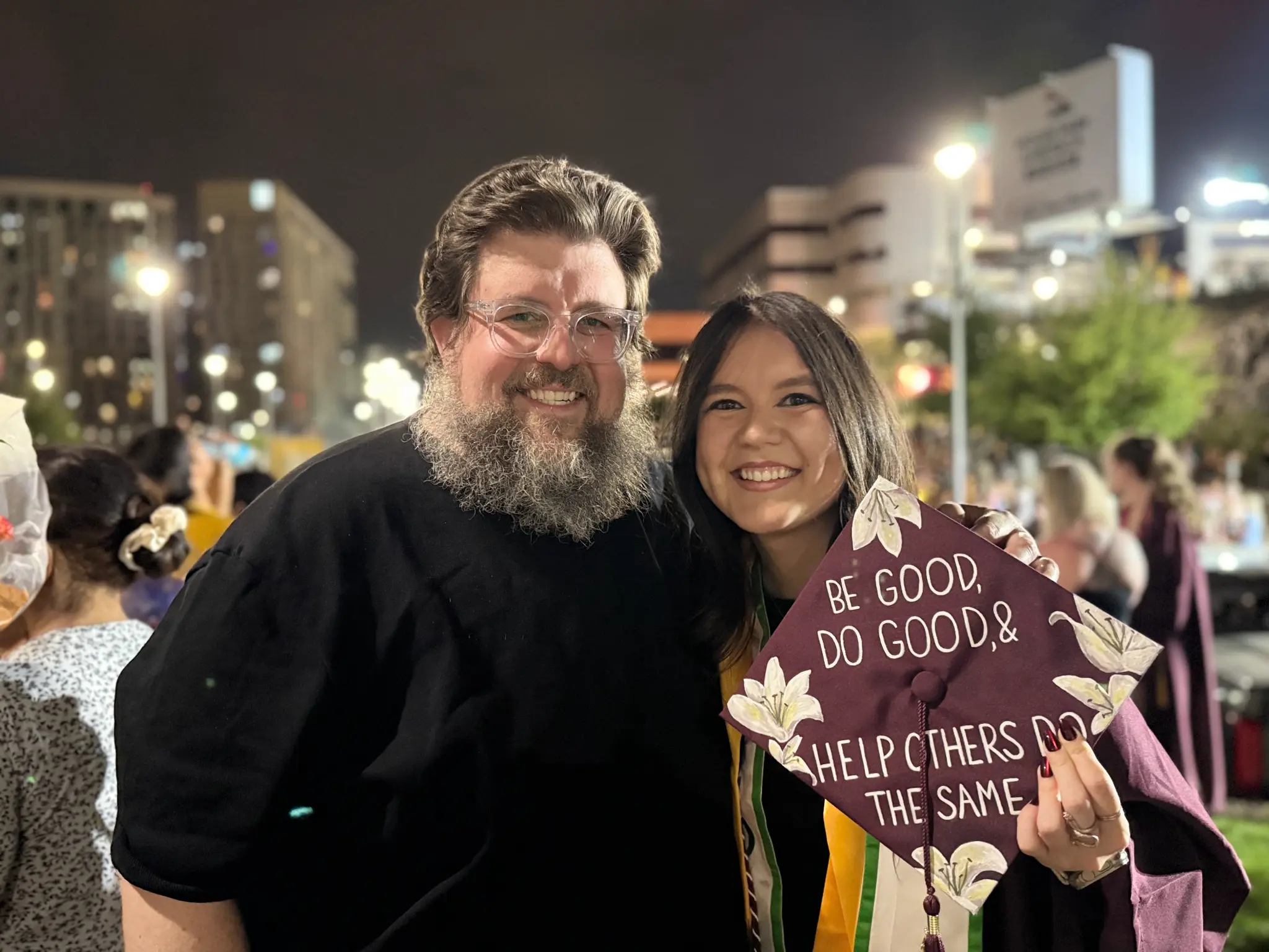 Rob and Morgan at Morgan's college graduation